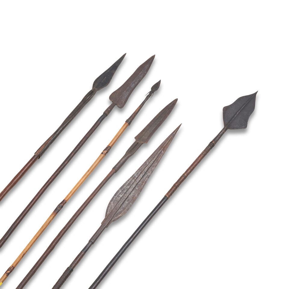 A Collection Of Assorted African Iron Spears, (1 of 2)