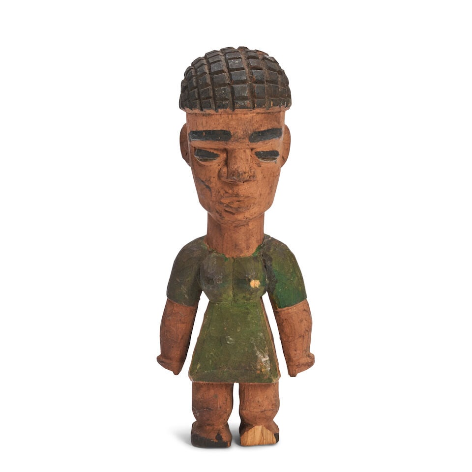 Small Nigerian Carved Wood Figure, (1 of 2)