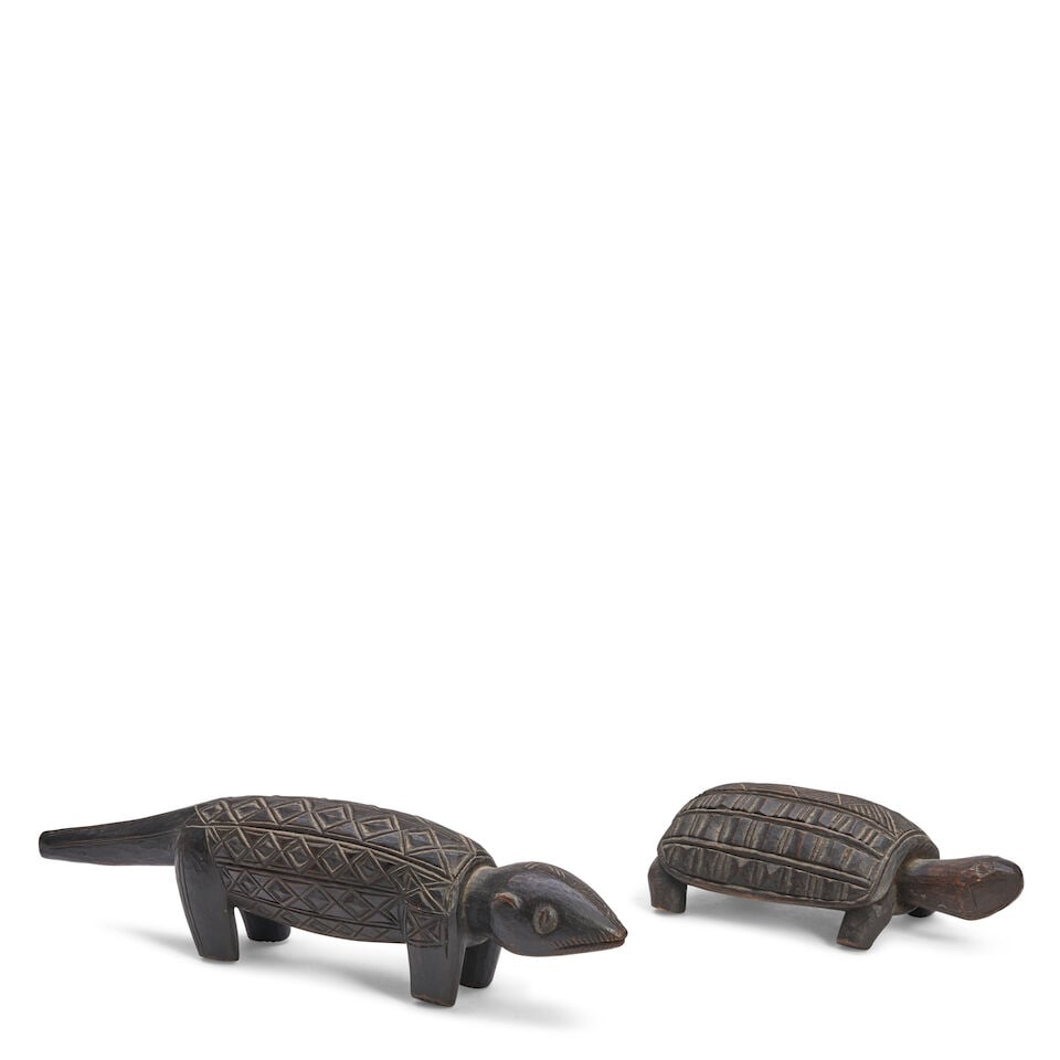 Two Lunda Carved Wood Animal Figures, (1 of 2)