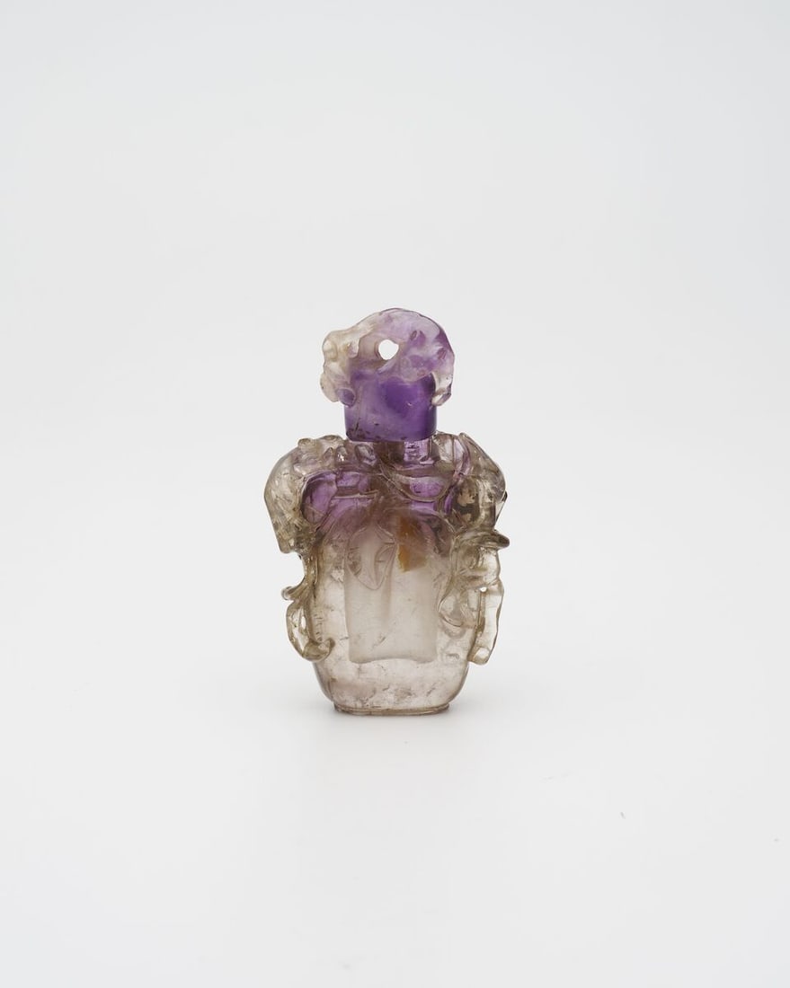 AN AMETHYST 'SQUIRREL AND GRAPES' SNUFF BOTTLE 19th century - 5