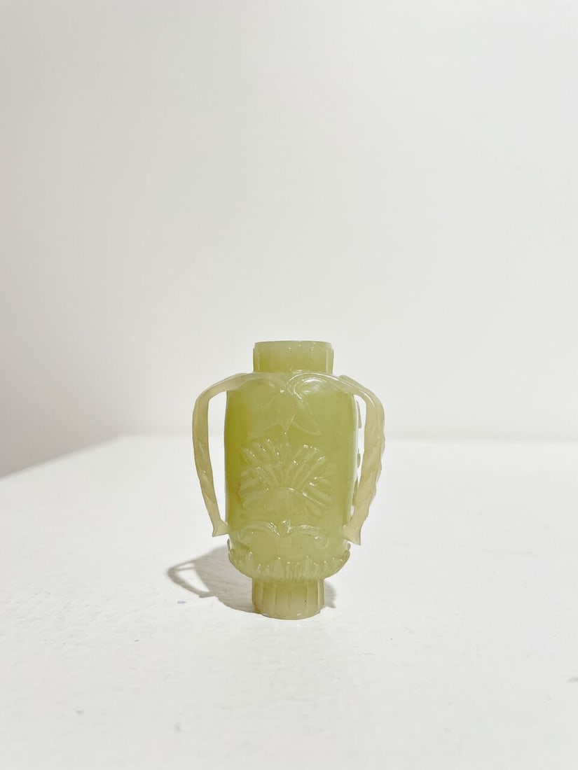 A MUGHAL STYLE YELLOW JADE 'CHRYSANTHEMUM' SNUFF BOTTLE Late Qing to Republic Period - 5