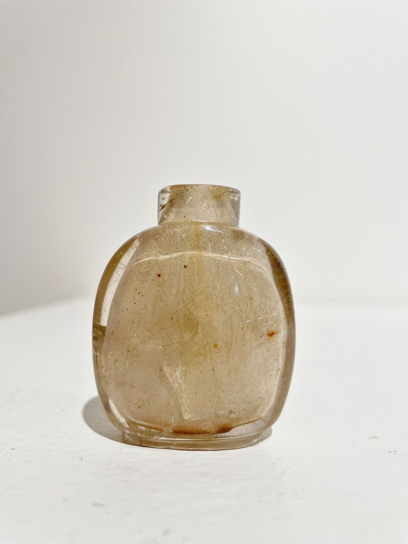 A GOLDEN HAIR CRYSTAL SNUFF BOTTLE 19th century - 7