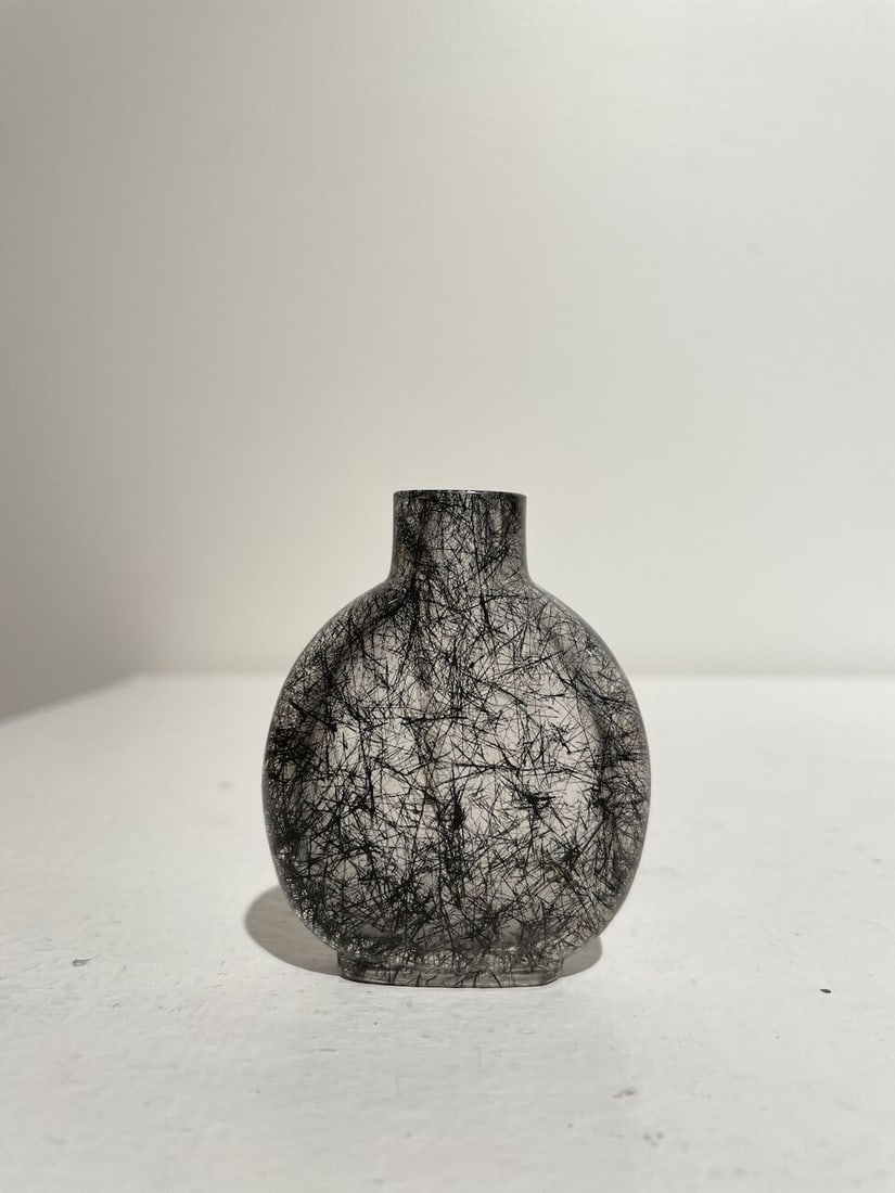 A HAIR CRYSTAL SNUFF BOTTLE 19th century - 7