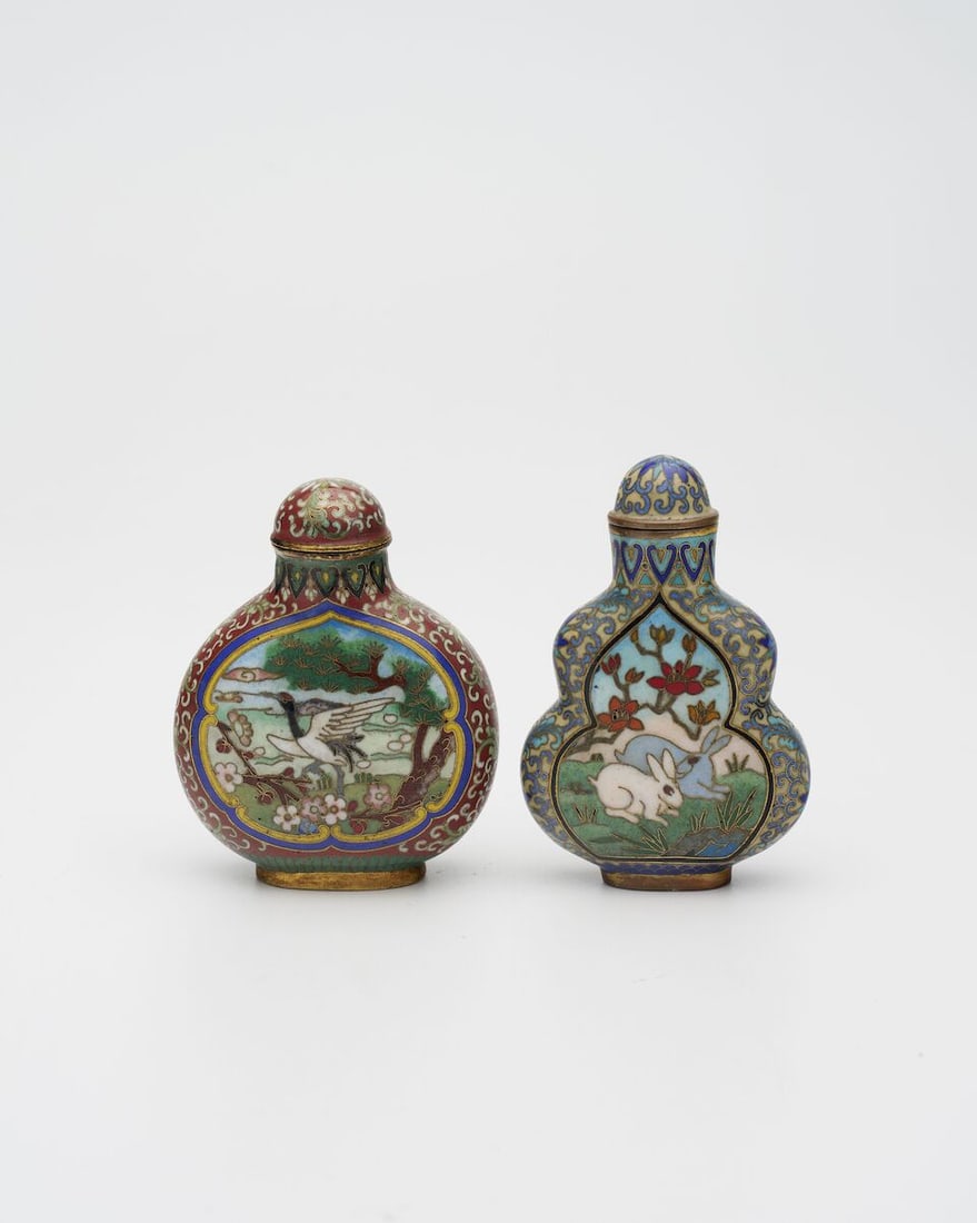 TWO CLOISONNÉ SNUFF BOTTLES 20th century (2) - 5