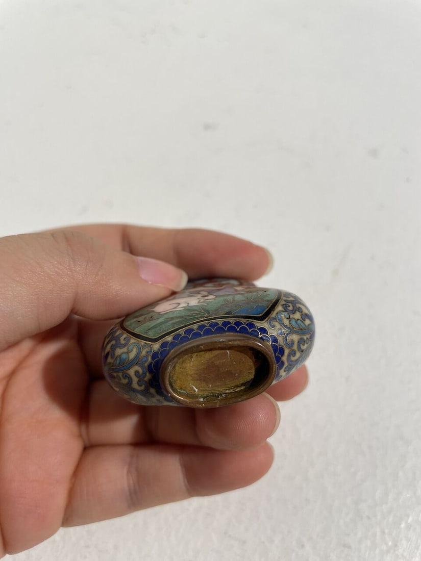 TWO CLOISONNÉ SNUFF BOTTLES 20th century (2) - 6