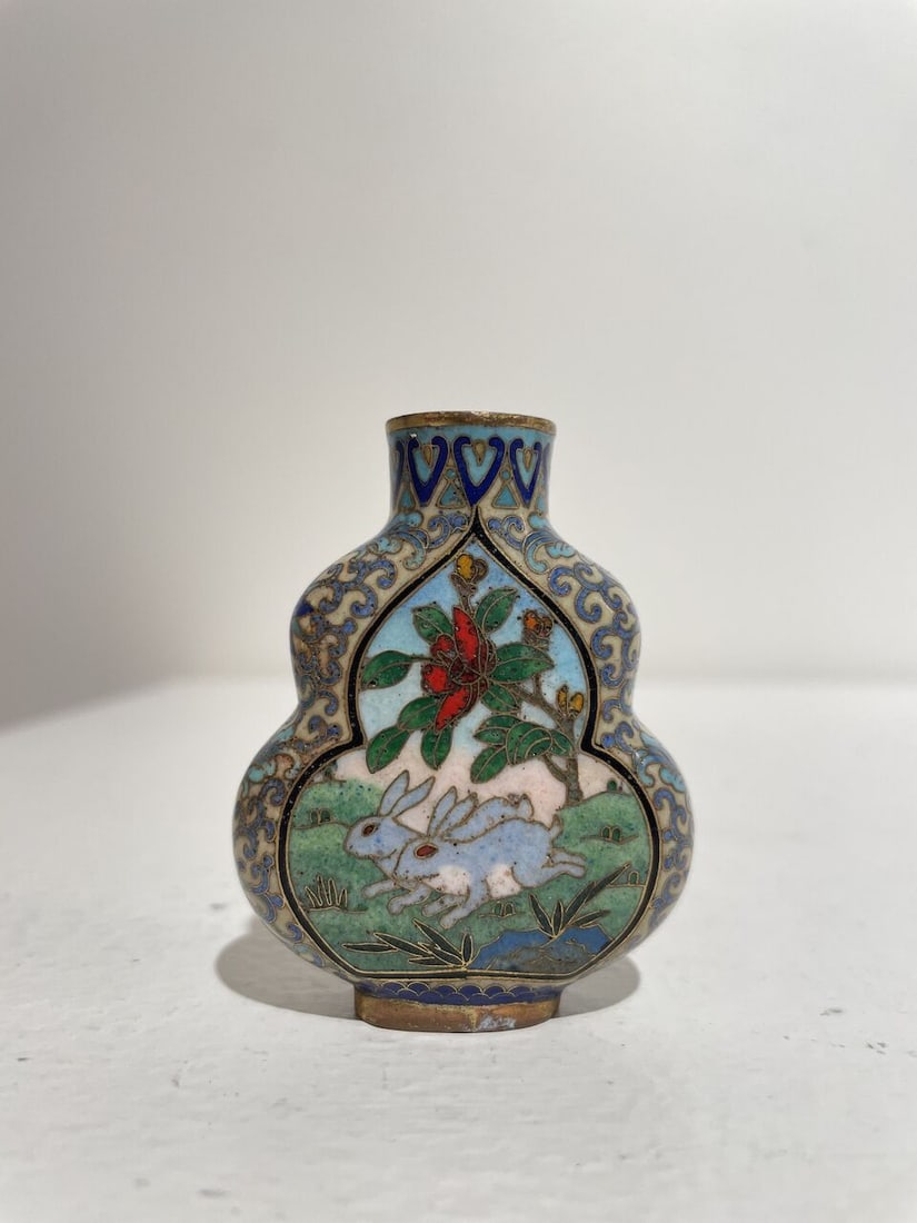 TWO CLOISONNÉ SNUFF BOTTLES 20th century (2) - 9