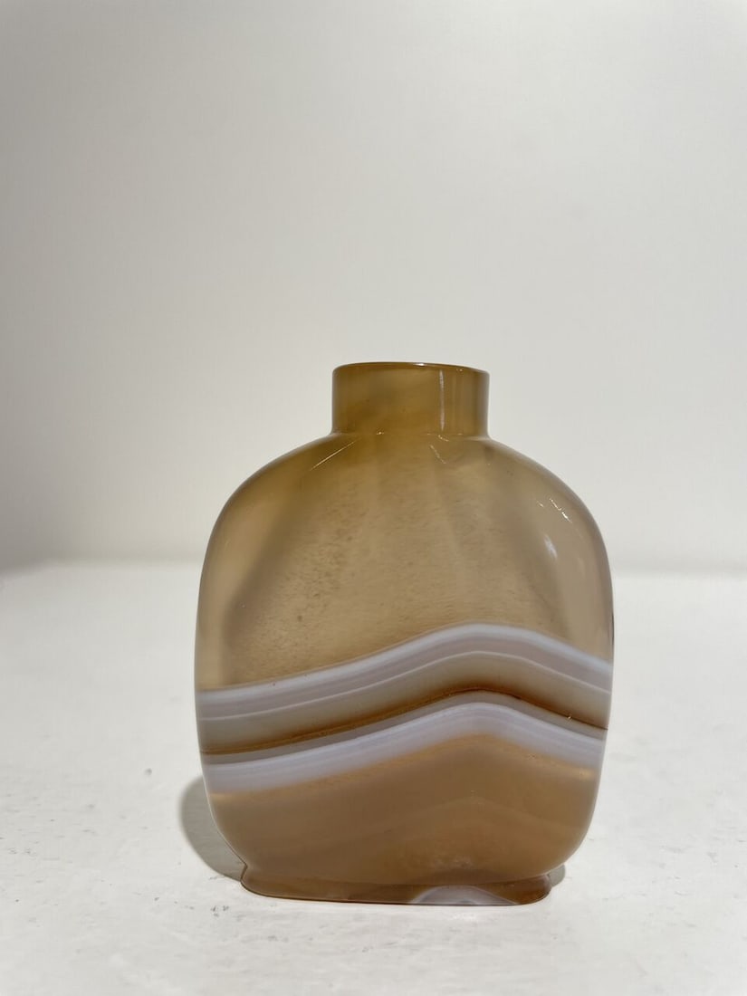 A STRIATED AGATE SNUFF BOTTLE 19th century - 7