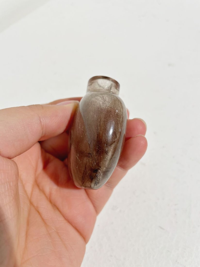A HAIR CRYSTAL SNUFF BOTTLE Late Qing Dynasty - 4