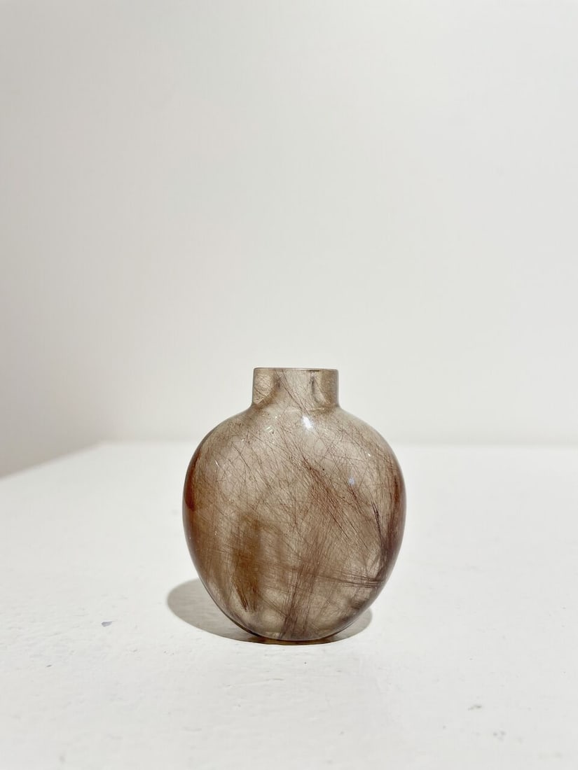 A HAIR CRYSTAL SNUFF BOTTLE Late Qing Dynasty - 7