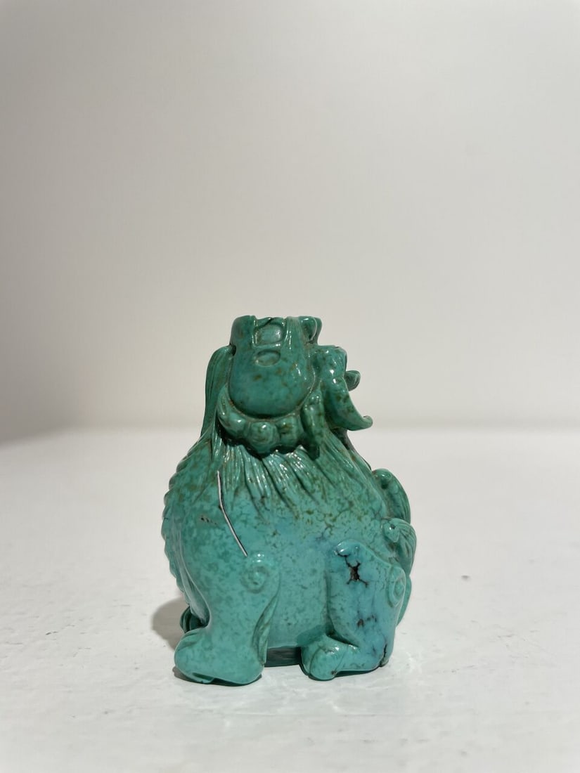 A TURQUOISE 'QILIN' SNUFF BOTTLE Late Qing to Republic Period - 7