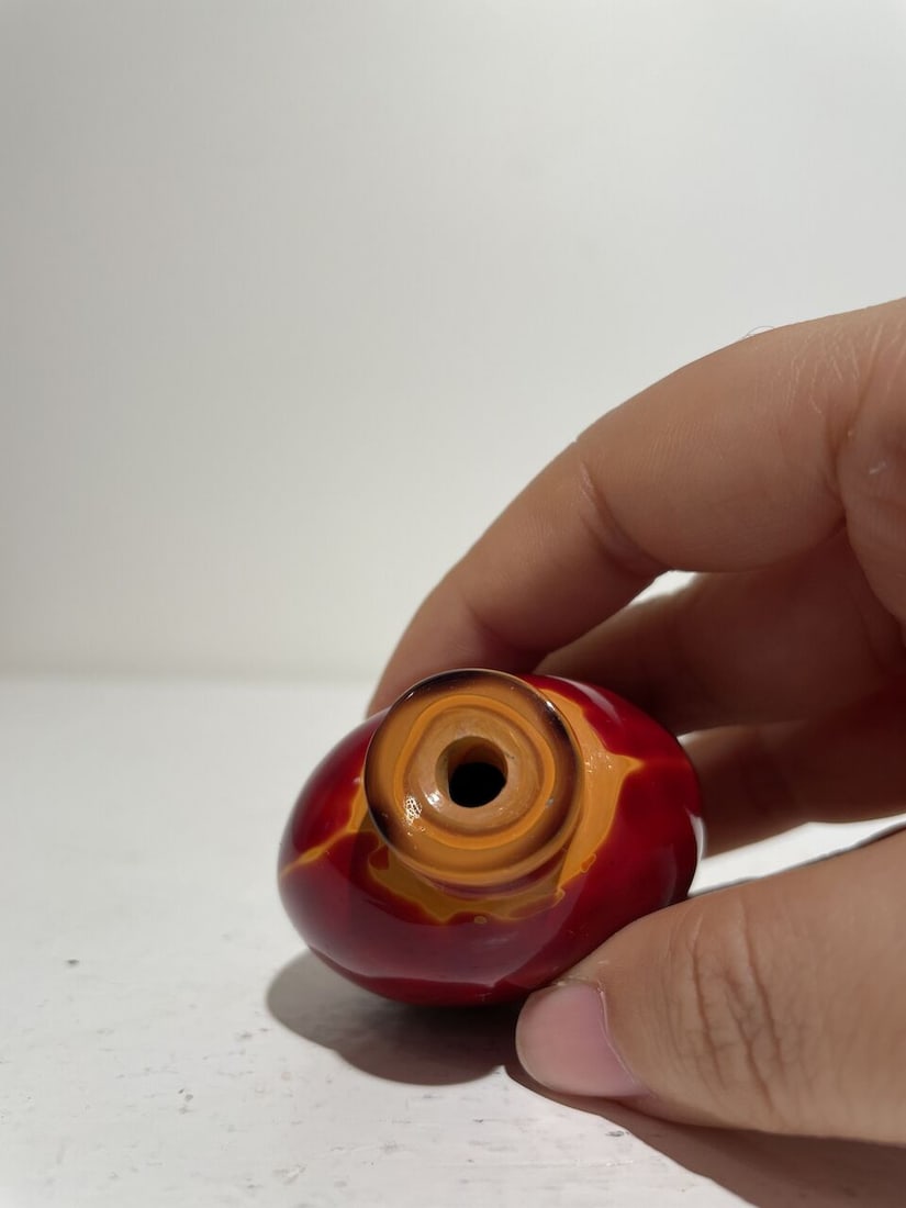 A GLASS SNUFF BOTTLE IMITATING REALGAR 19th century - 4