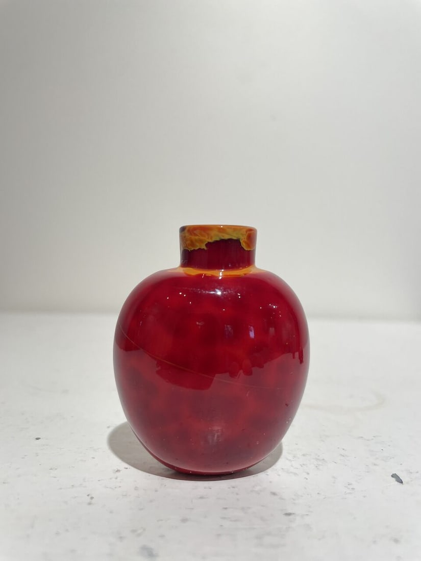 A GLASS SNUFF BOTTLE IMITATING REALGAR 19th century - 6