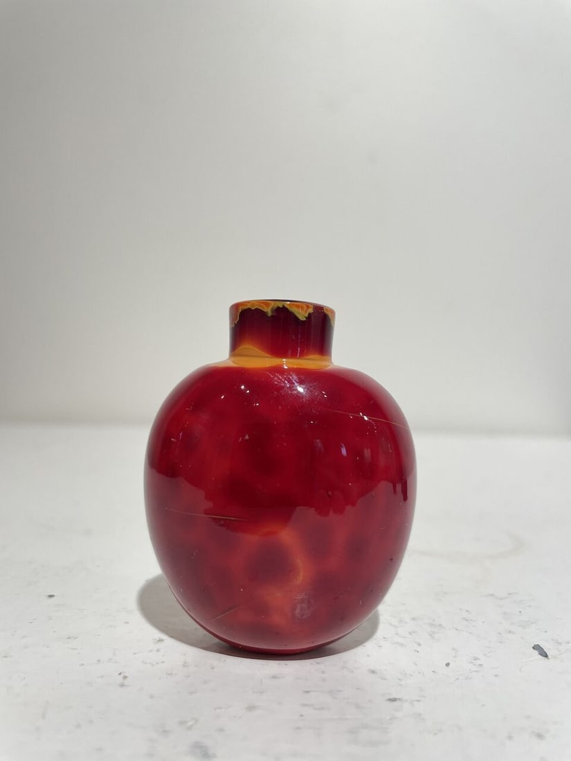 A GLASS SNUFF BOTTLE IMITATING REALGAR 19th century - 8
