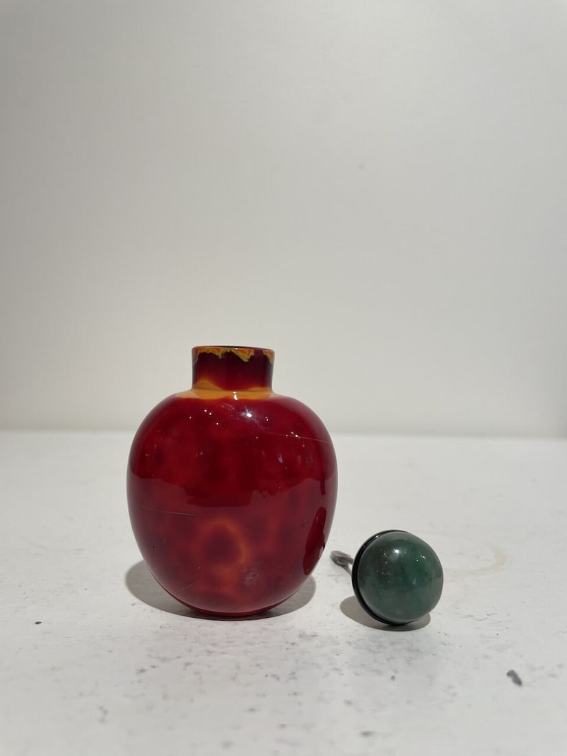 A GLASS SNUFF BOTTLE IMITATING REALGAR 19th century - 9