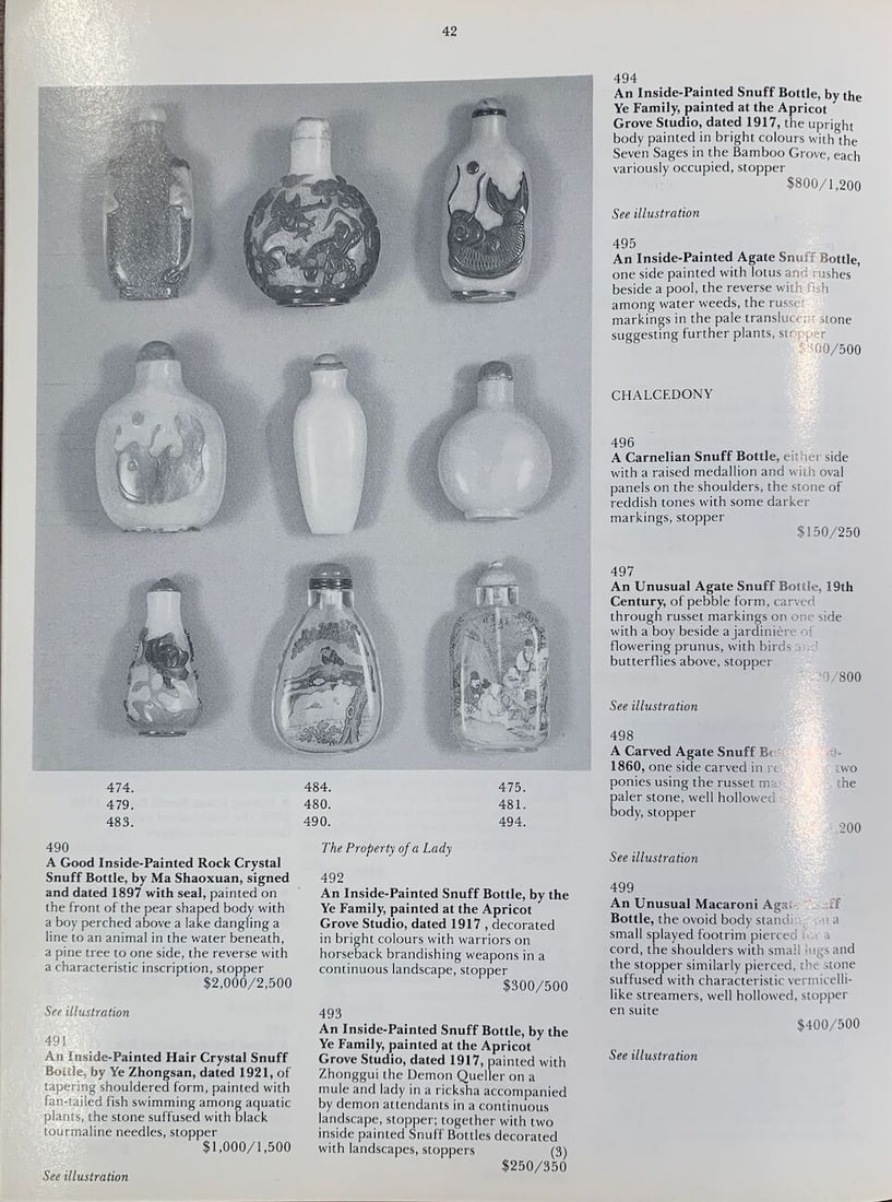 THREE GLASS SNUFF BOTTLES 19th/20th century (3) - 2