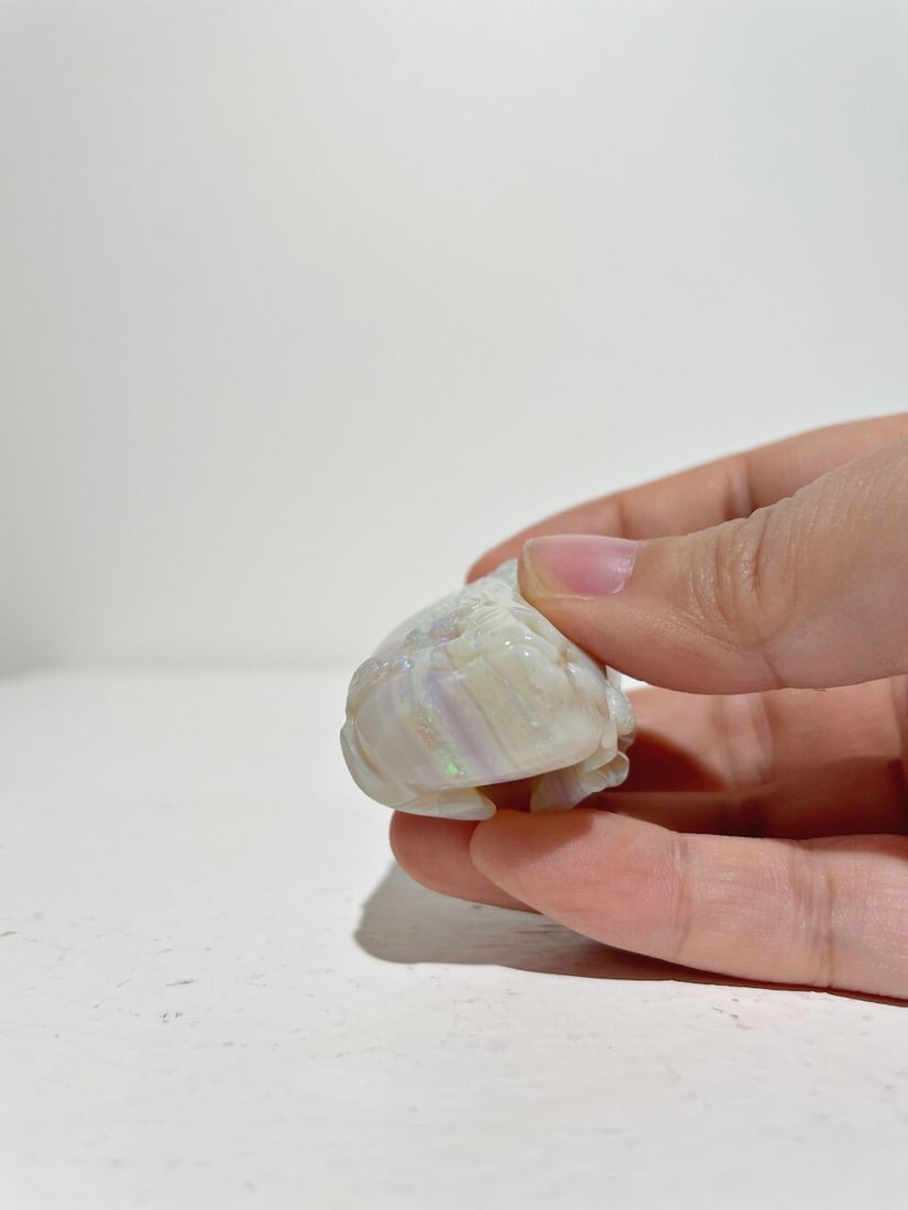 TWO MOTHER-OF-PEARL 'LONGEVITY' AND 'FLORAL' SNUFF BOTTLES Late Qing to Republic Period (2) - 4