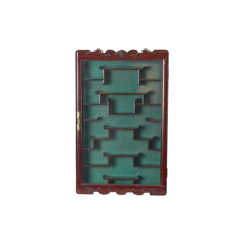 TWO ROSEWOOD AND MIXED WOOD DISPLAY CABINETS Mid 20th century (2) - 2