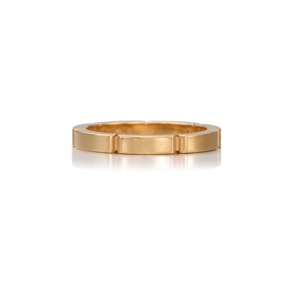 CARTIER: 18K ROSE GOLD 'MAILLON PANTHERE' DIAMOND RING - 2