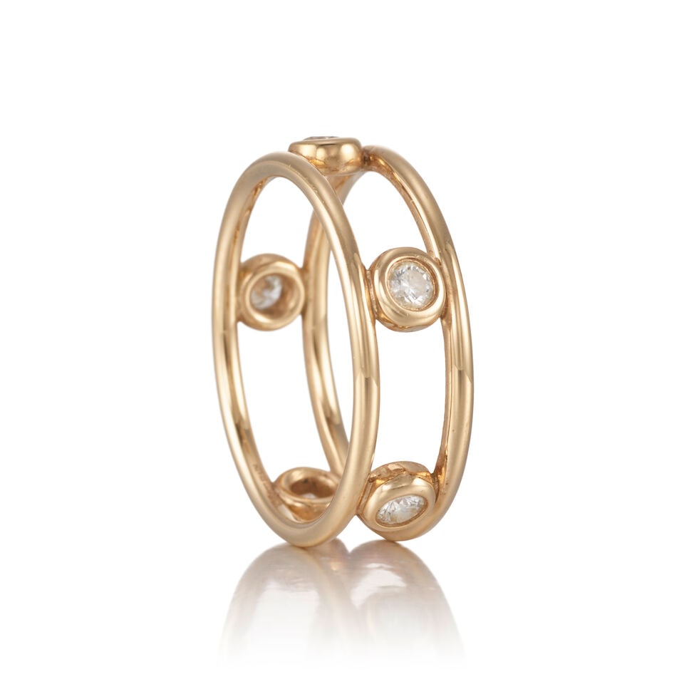 ELSA PERETTI FOR TIFFANY & CO.: A 18k YELLOW GOLD AND DIAMOND RING - 2