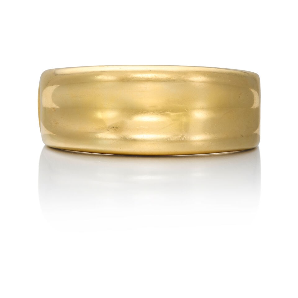 18K YELLOW GOLD BANGLE - 2