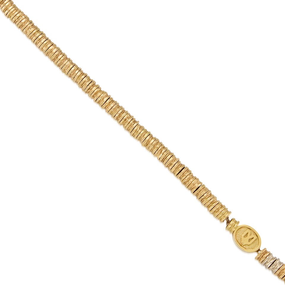 18K YELLOW GOLD BEAD BRACELET - 2