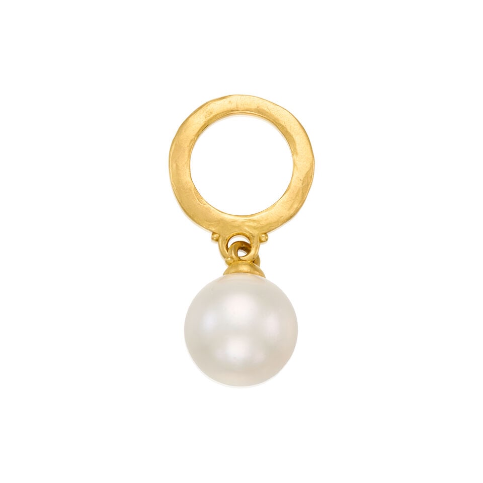 22K YELLOW GOLD AND CULTURED PEARL PENDANT - 2
