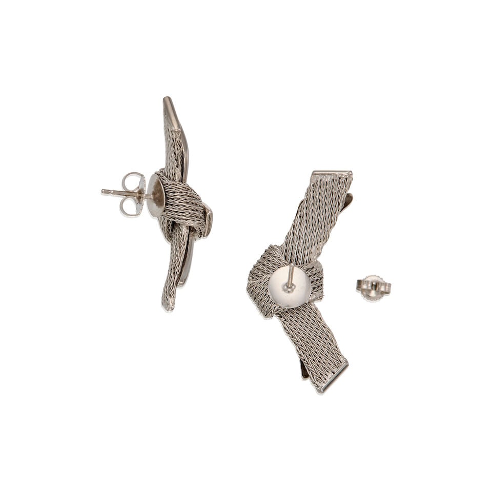 14K WHITE GOLD EARRINGS - 2