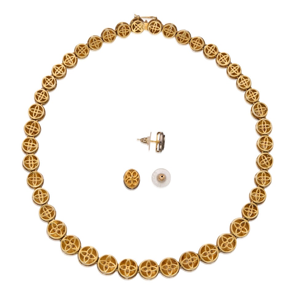 POLKI DIAMOND NECKLACE AND EARRINGS - 2
