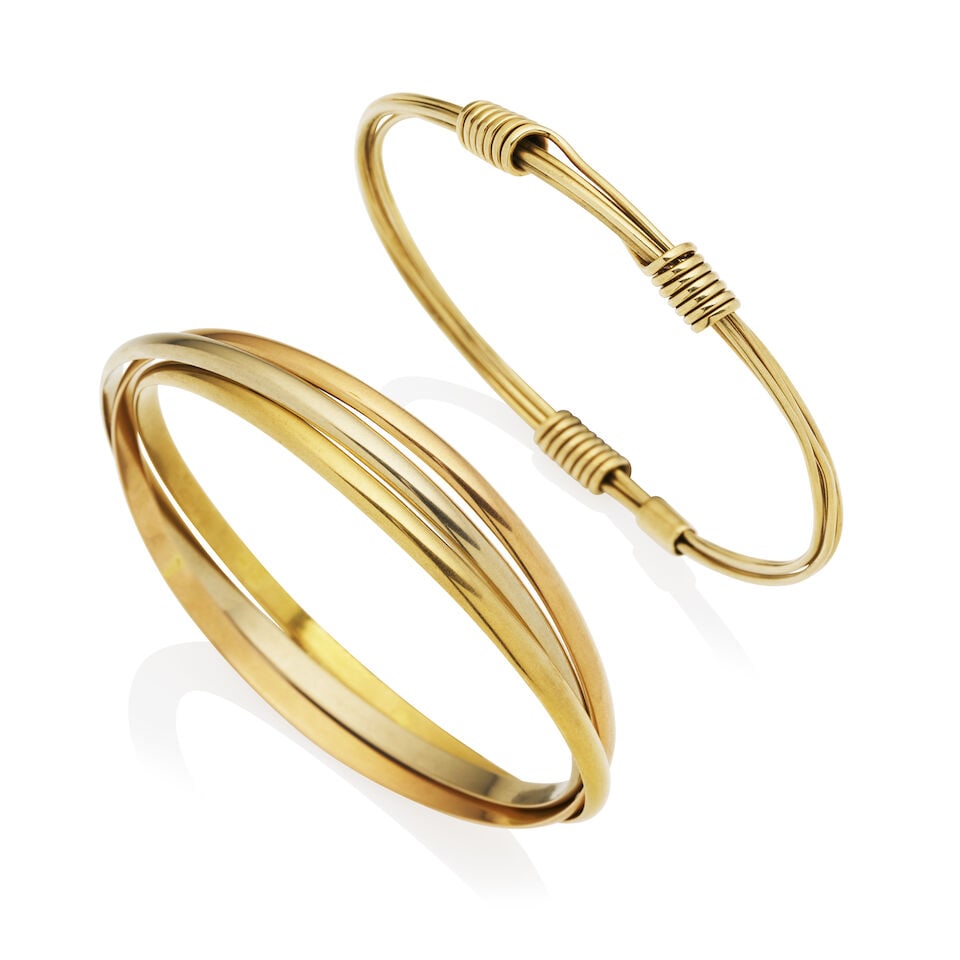 TWO GOLD BANGLES