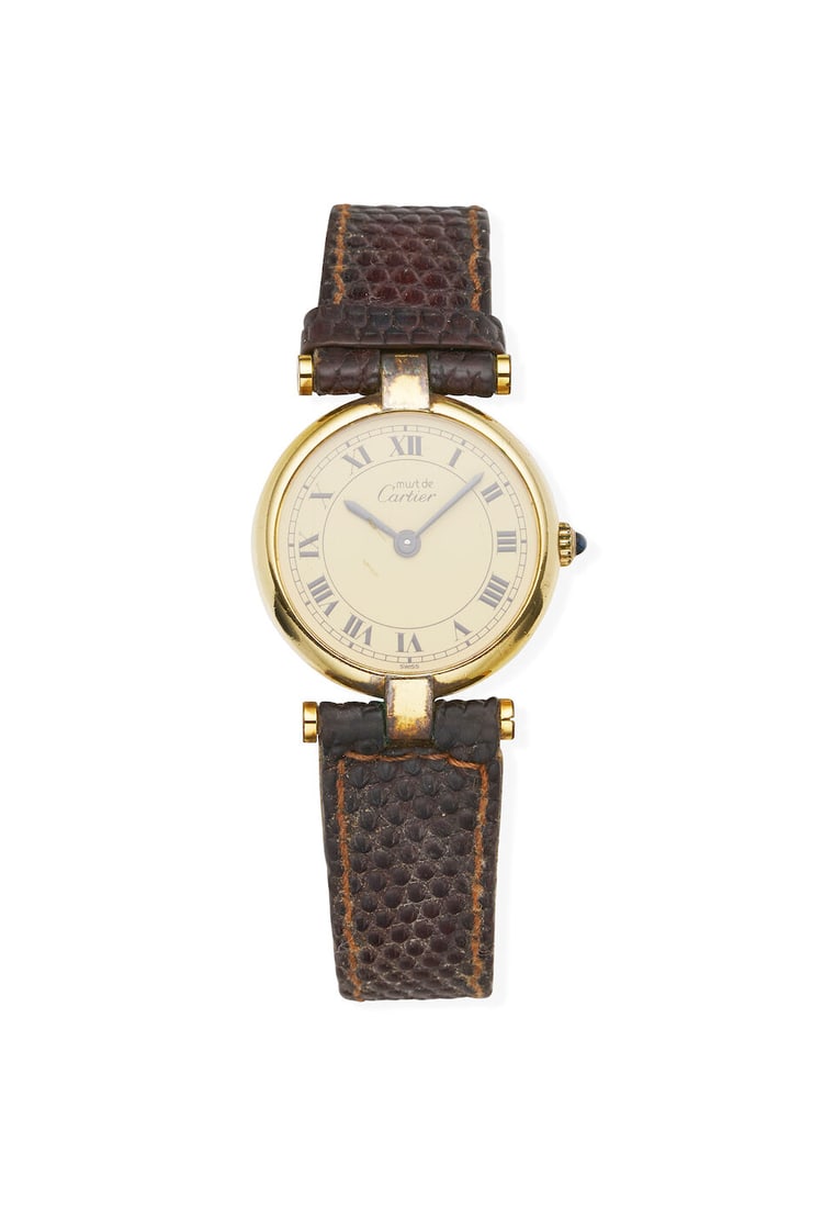 MUST DE CARTIER | GOLD-PLATED 'VENDÔME' WRISTWATCH (1 of 2)