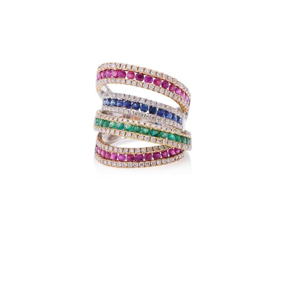 GEM SET DIAMOND RING (1 of 2)