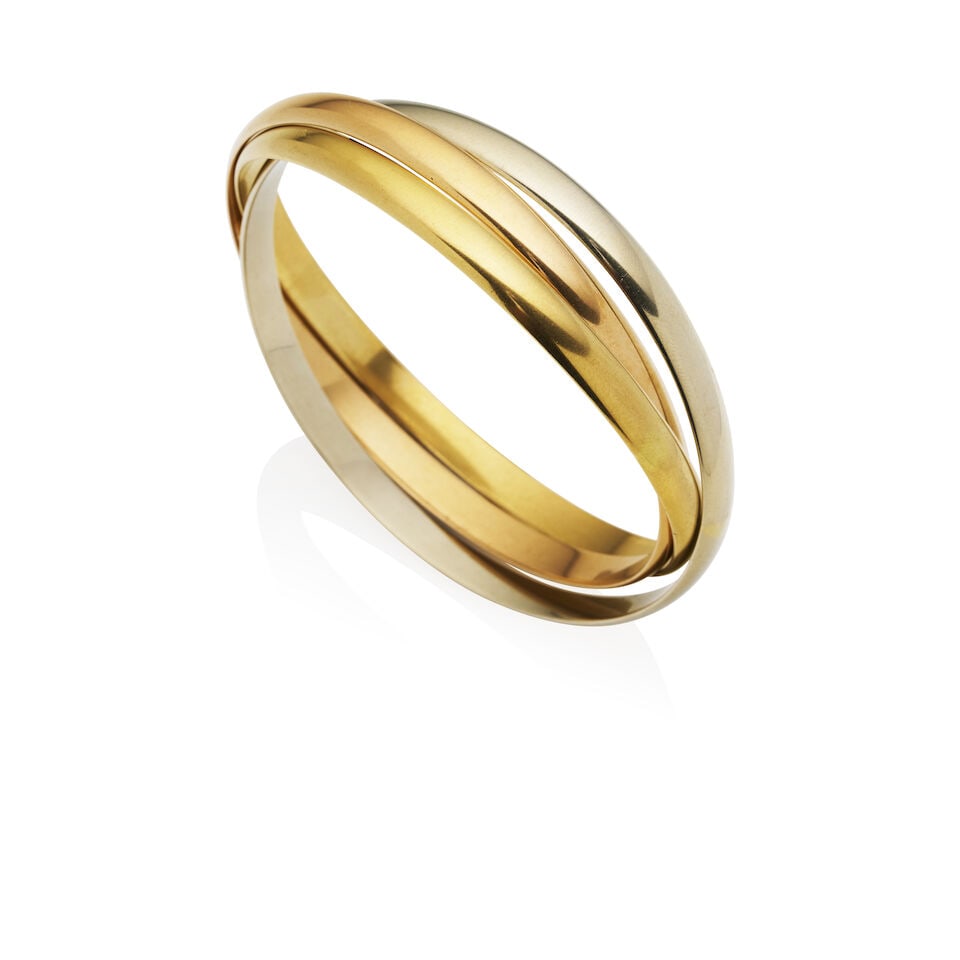 TRI-COLOUR GOLD BANGLES (1 of 2)