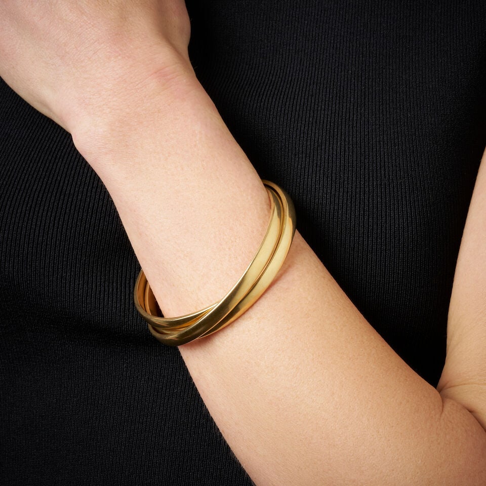 TRIO OF 18CT YELLOW GOLD BANGLES - 2