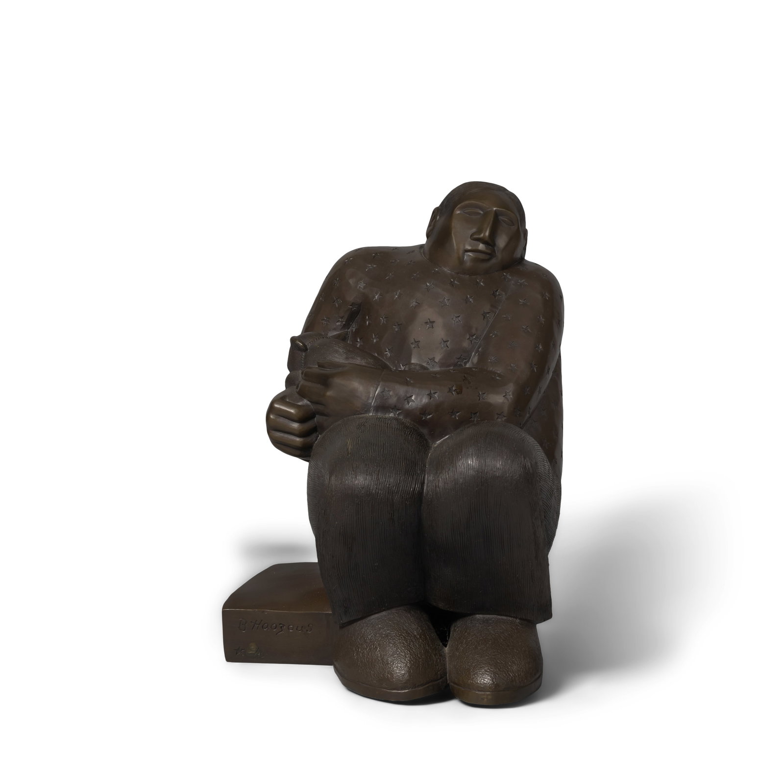 A Bob Haozous bronze sculpture, 'The Guardian' (1 of 1)