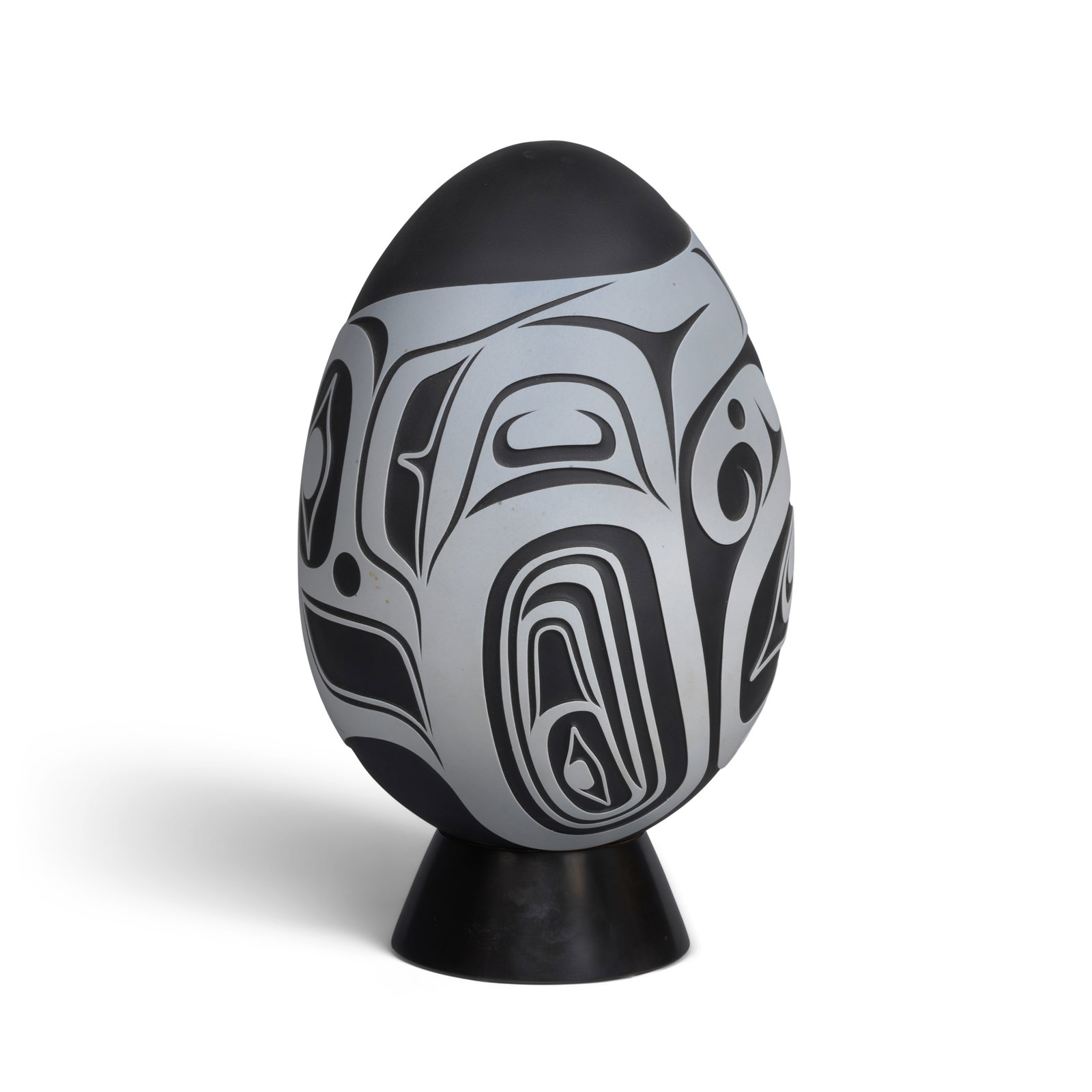 A Preston Singletary and Joe David collaborative glass sculpture, 'Thunderbird Egg' (1 of 1)