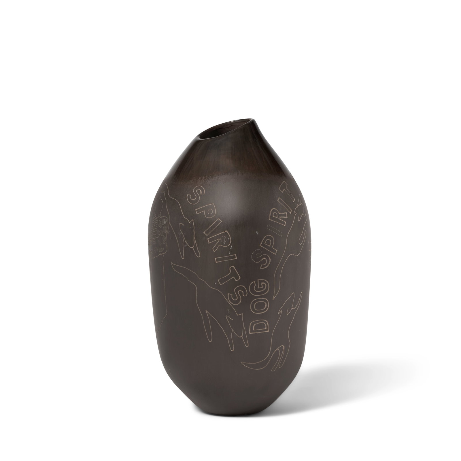A Jody Naranjo sgraffito pottery vase, 'Spirits / Dog Spirit' (1 of 1)