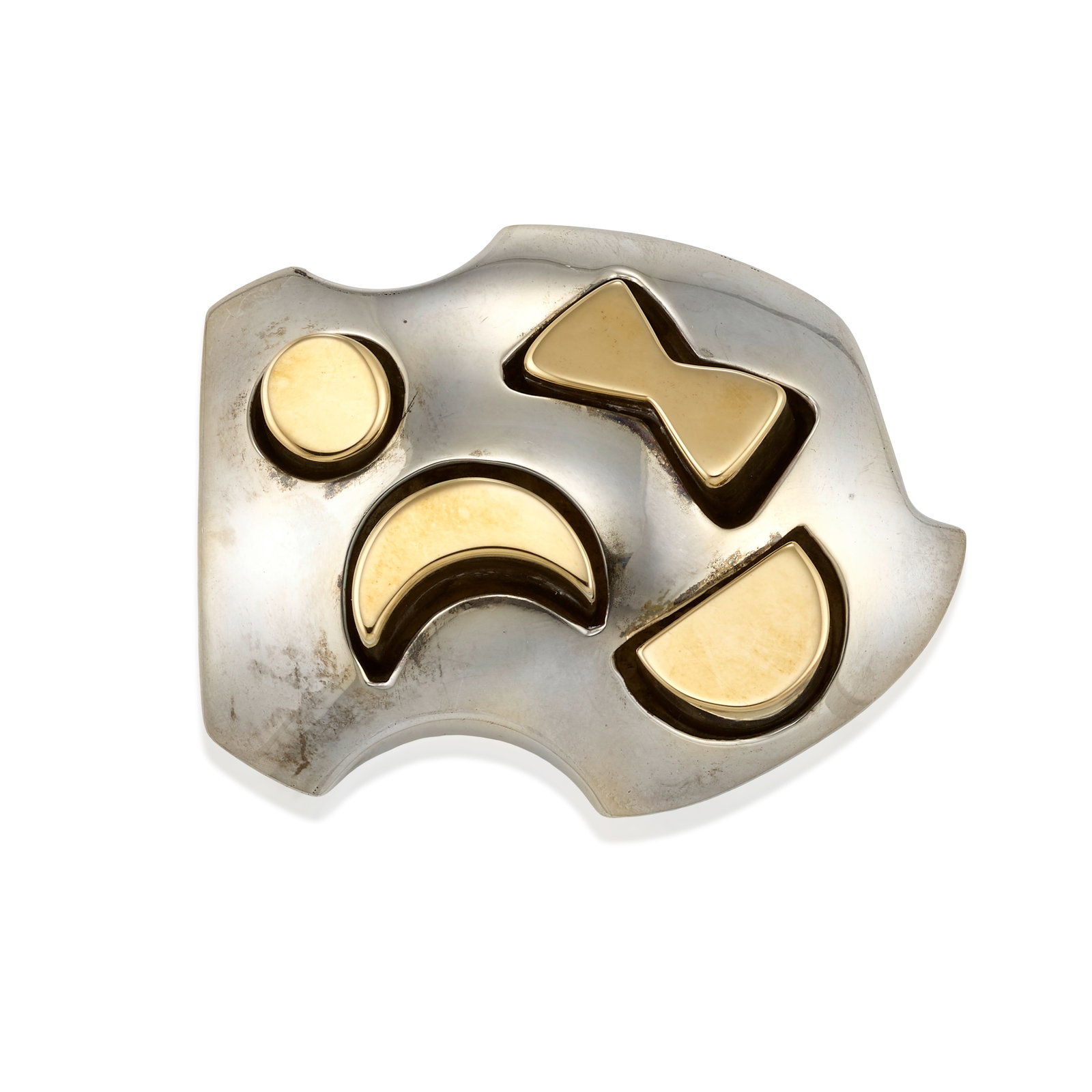 A Kim Rawdin sterling silver and 18k gold belt buckle (1 of 1)