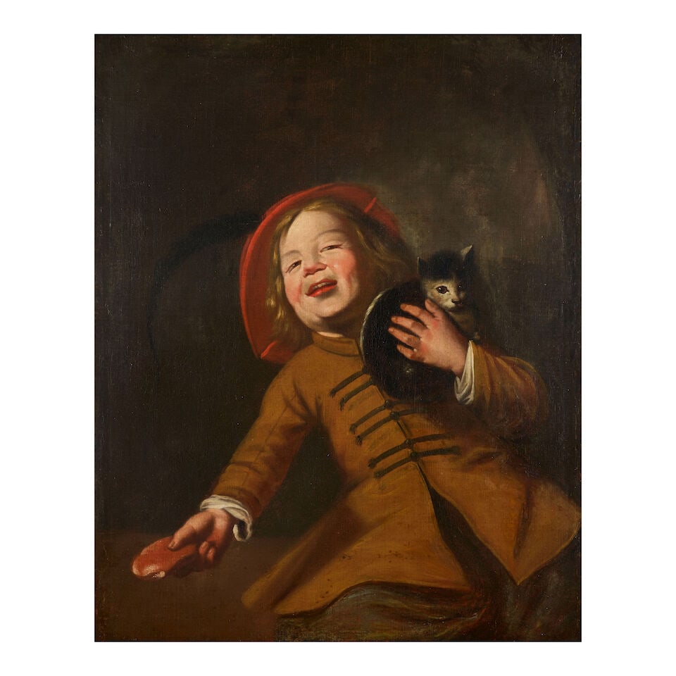 After Judith Leyster (Dutch, 1609-1660) Boy with Cat: After Judith Leyster (Dutch, 1609-1660) Boy with Cat unsigned oil on canvas 30 x 24 1/4 in. (76.2 x 61.5 cm.) framed 38 x 32 1/2 in. (96.5 x 82.5 cm.) Footnotes: Provenance E. and A. Silverman, New Yo