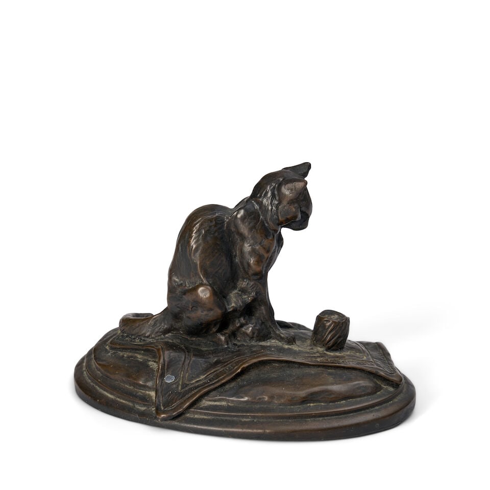 Emmanuel Frémiet (French, 1824-1910) Chat à la pelote, 19th century - 3