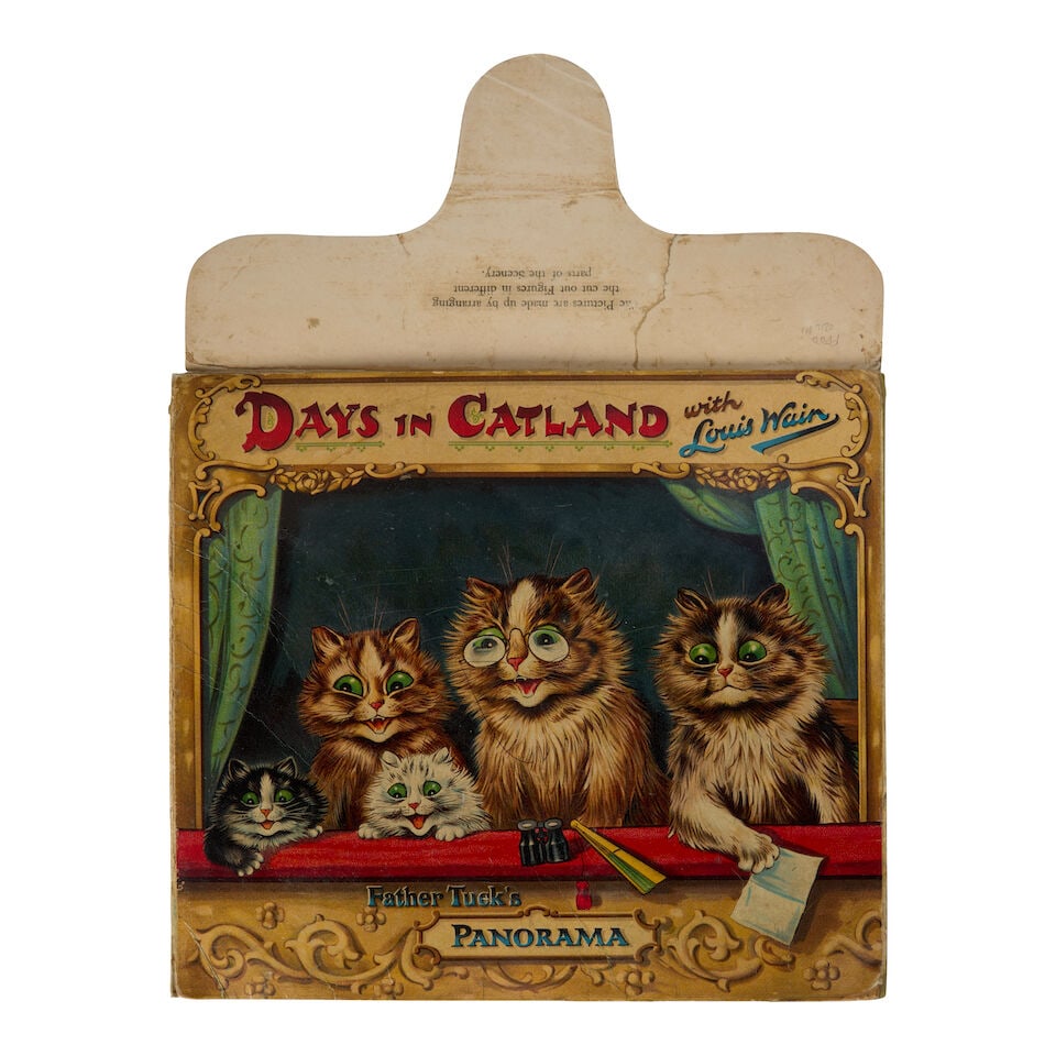 Louis William Wain (British, 1860-1939) Days in Catland. Father Tuck's Panorama. Raphael Tuck & ... (1 of 4)