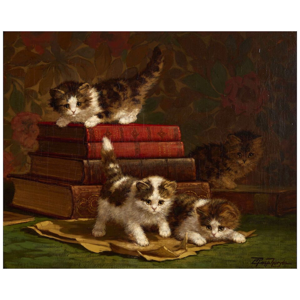 Cornelis Raaphorst (Dutch, 1875-1954) Little Scholars: Cornelis Raaphorst (Dutch, 1875-1954) Little Scholars signed C Raaphorst (lower right) oil on canvas 15 3/4 x 19 3/4 in. (40.0 x 50.1 cm.) framed 25 1/2 x 29 1/4 in. (64.7 x 74.2 cm.) Footnotes: Prove
