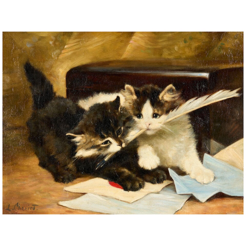 Lilian Cheviot (British, fl.1894-1930) Literary Dispute (1 of 4)