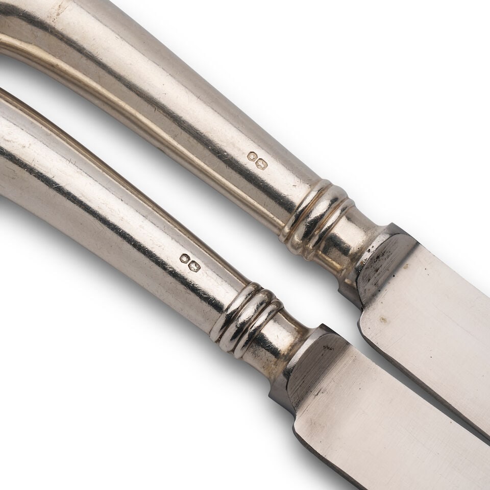 An English sterling silver flatware service Marks of DJ Silver Repairs, London, 1962-1975 to the... - 2