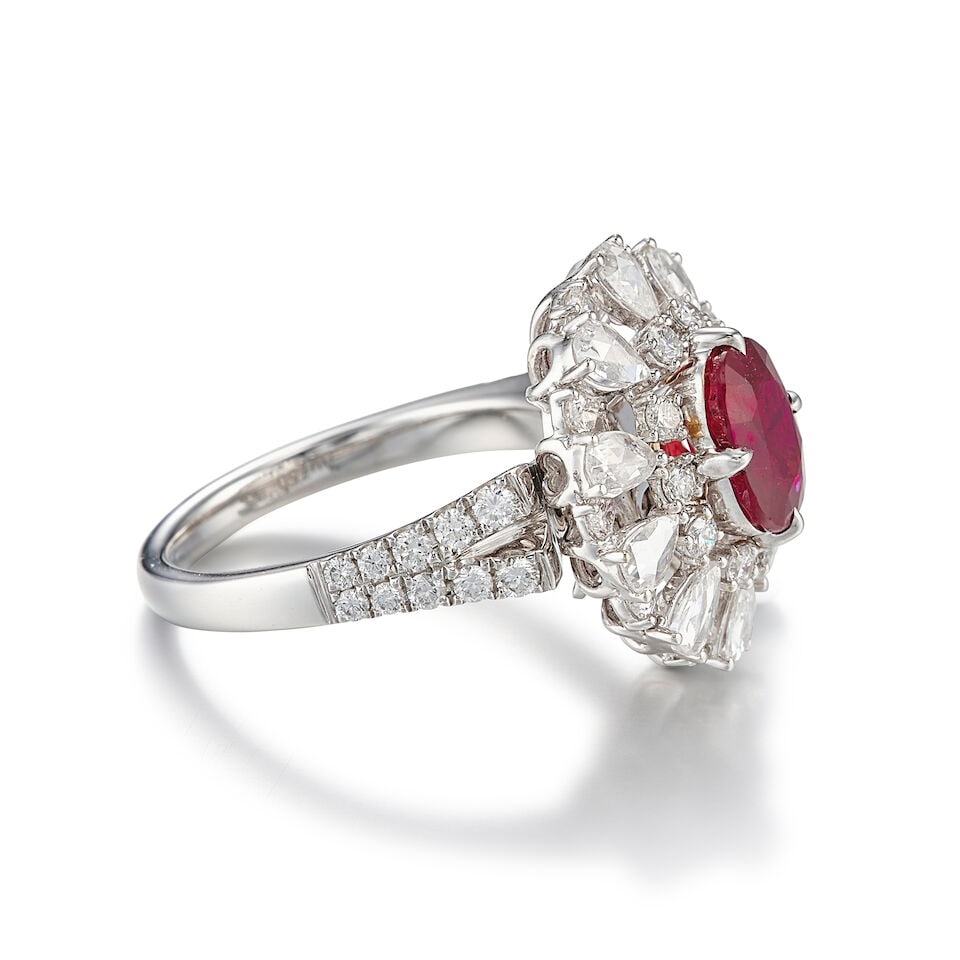 RUBY AND DIAMOND RING/PENDANT - 3