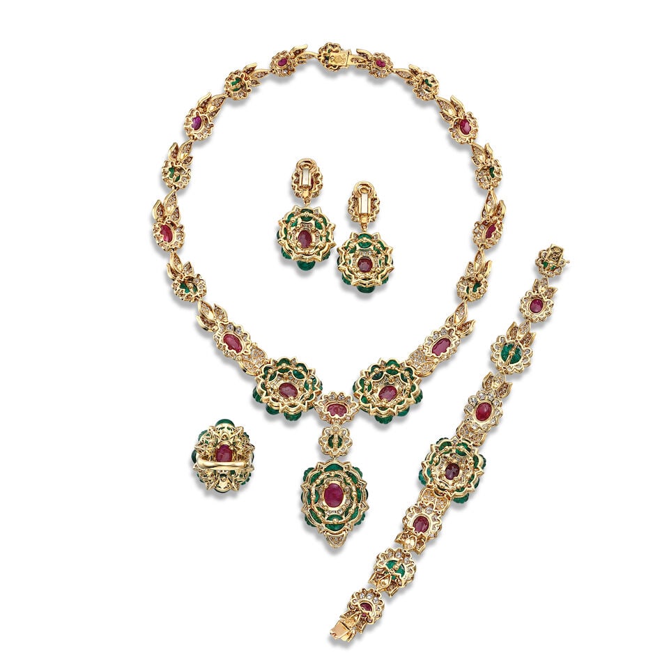 MOUAWAD: GEM-SET AND DIAMOND PARURE (4) - 3