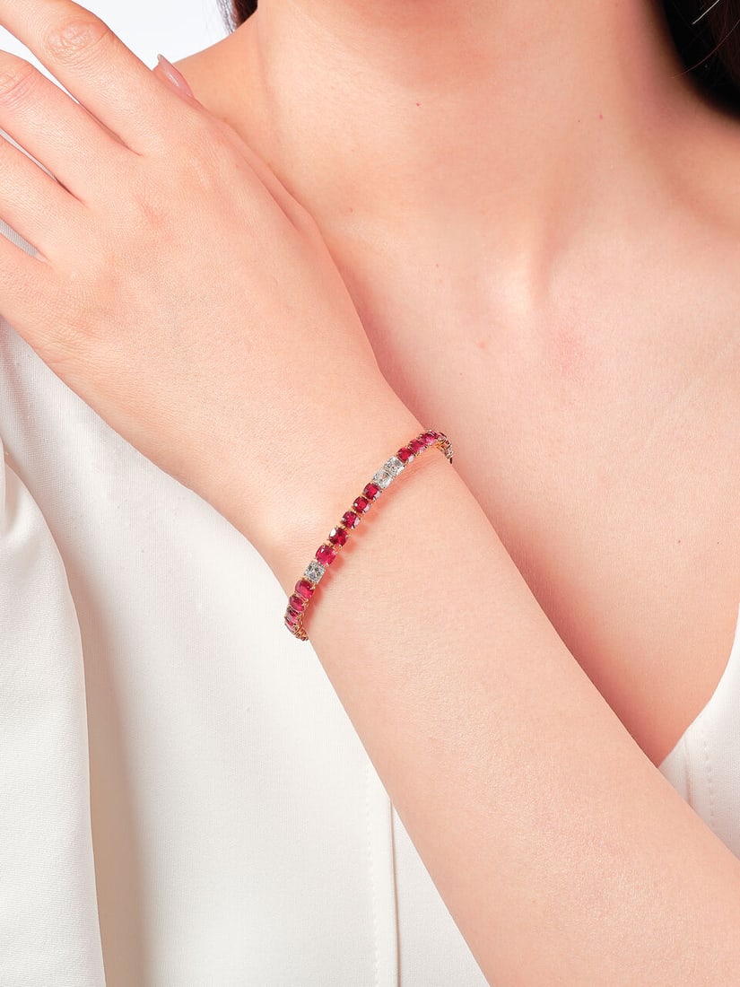 RUBY AND DIAMOND BRACELET - 2