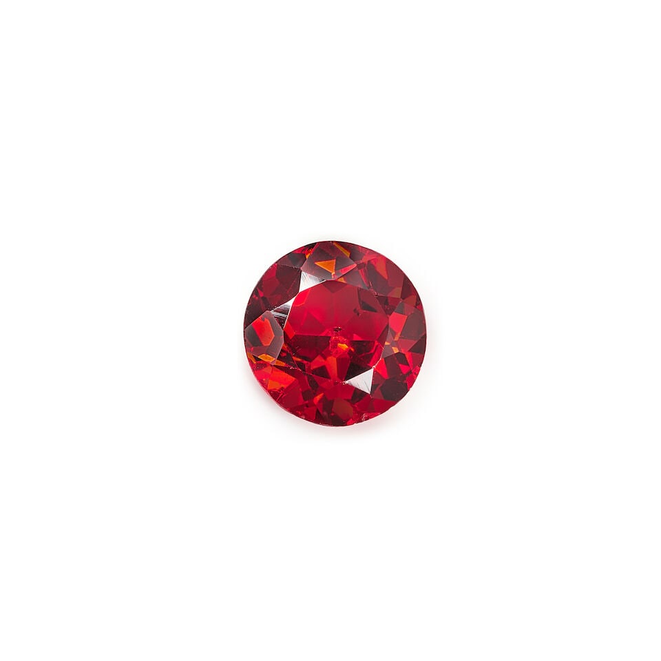 UNMOUNTED SPESSARTINE GARNET: UNMOUNTED SPESSARTINE GARNET 5.41克拉天然未經處理紅橙色錳鋁石榴石 Certificate: Bellerophon,