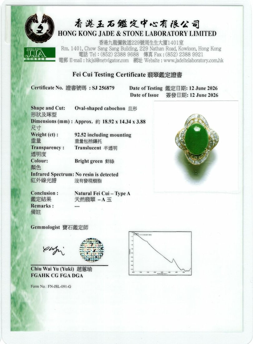 JADEITE AND DIAMOND RING/PENDANT - 5