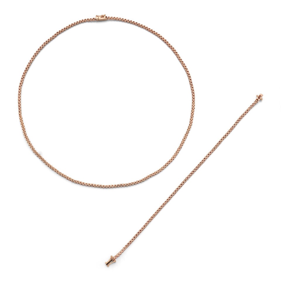 ANITA KO: PINK SAPPHIRE 'HEPBURN' CHOKER AND BRACELET SET (2) - 3