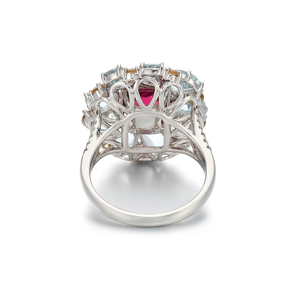 SPINEL, GEM-SET AND DIAMOND RING - 3